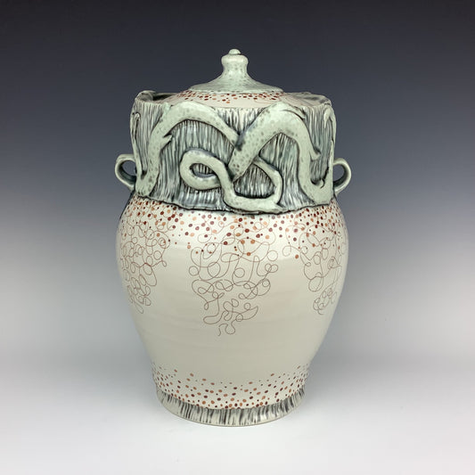 Jen Gandee - Large carved jar #336