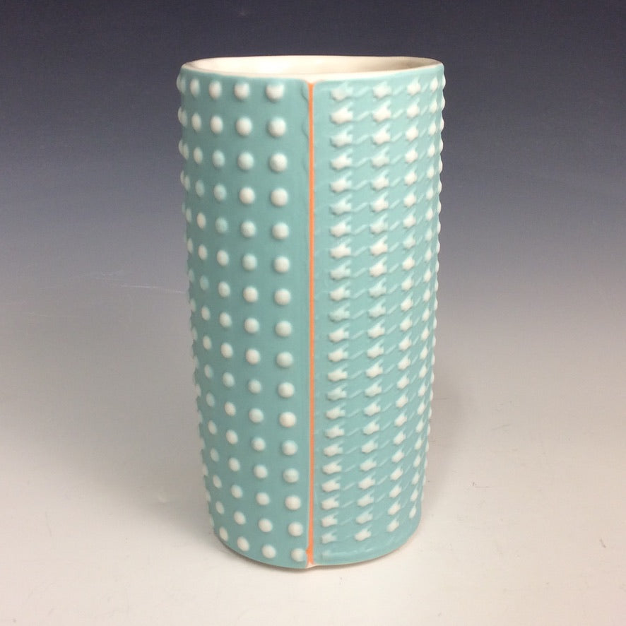 Kelly Justice GJK1222 Tall Tumbler - Turquoise Asanoha, Dots, Houndstooth #222