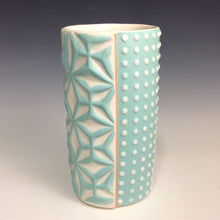 Load image into Gallery viewer, Kelly Justice GJK1222 Tall Tumbler - Turquoise Asanoha, Dots, Houndstooth #222
