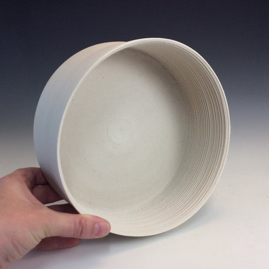 Michael Hughes- White Stoneware Cylinder #41