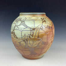 Load image into Gallery viewer, Courtney Eppel Wood Fired Floral Vase #16
