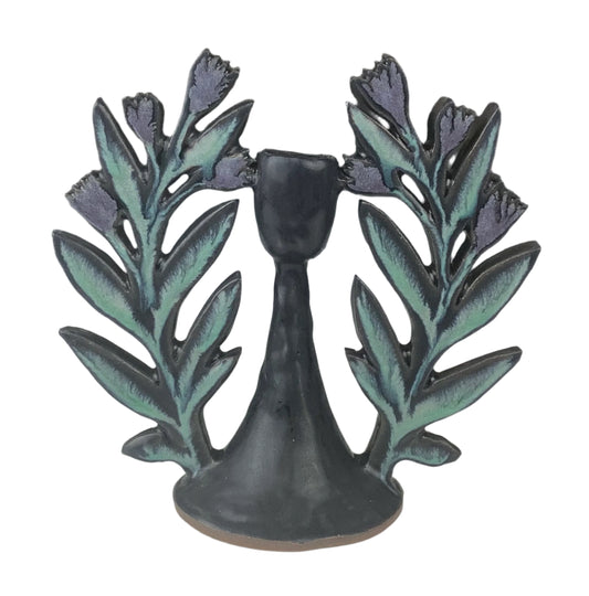 Ruth Easterbrook - Large Flower Winged Candlestick #32