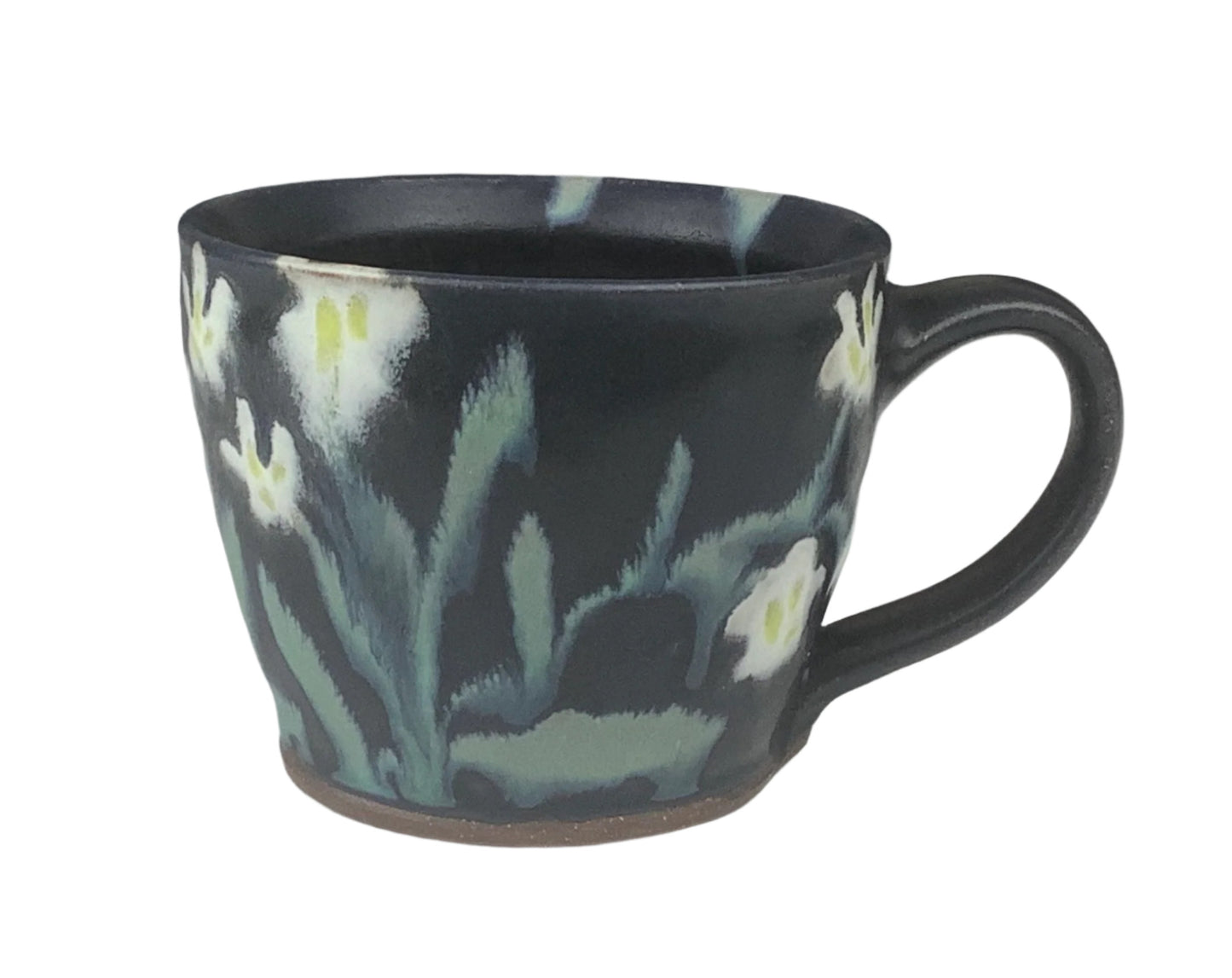 Ruth Easterbrook - Black Background Mixed flower tea cup #29