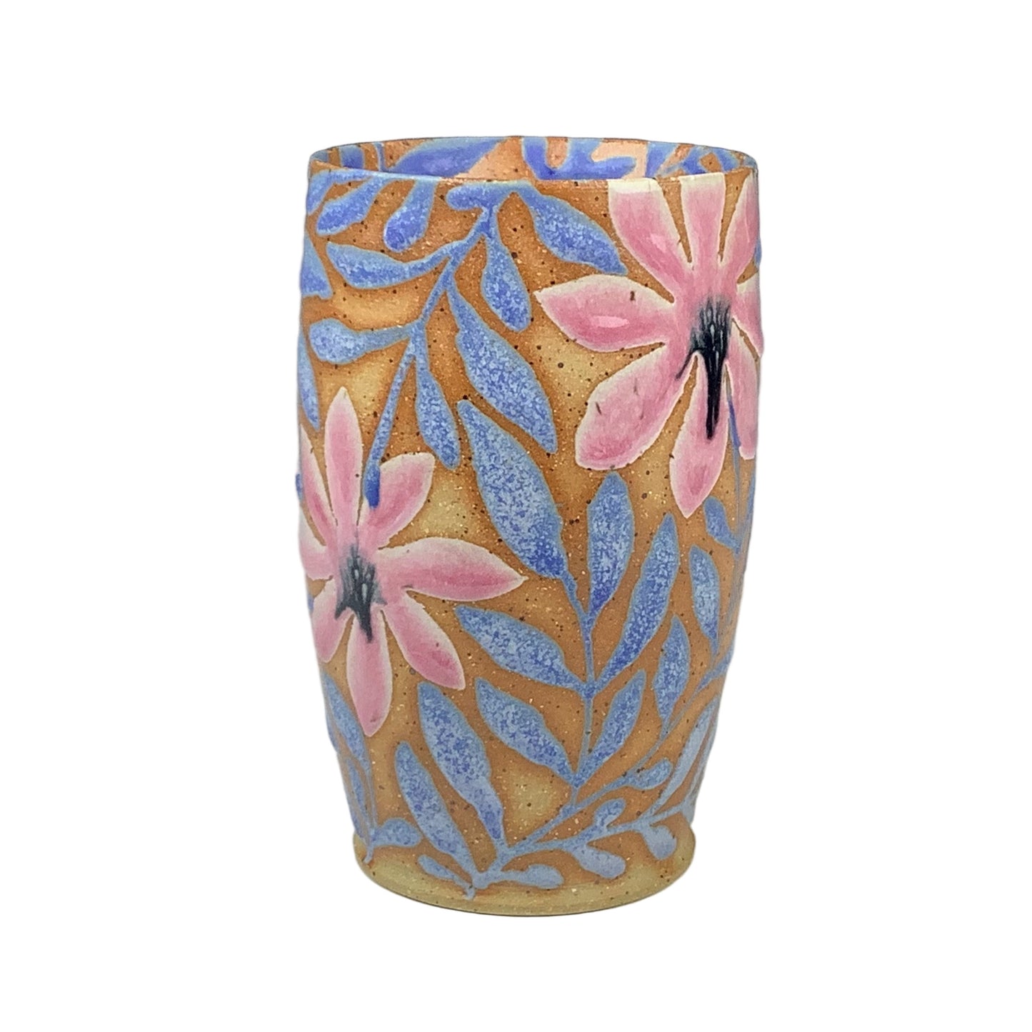 Ruth Easterbrook - Blue & Pink Tall Tumbler #15