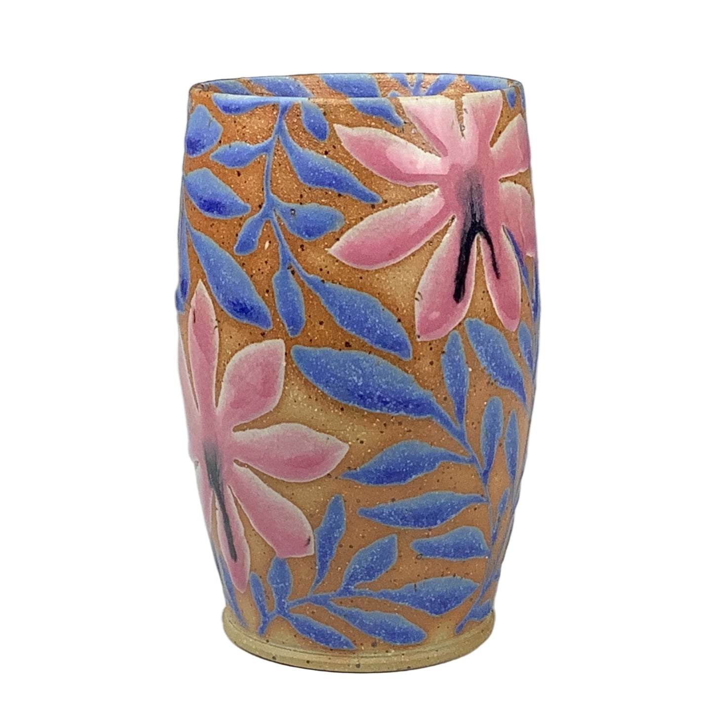Ruth Easterbrook - Blue & Pink Tall Tumbler #17