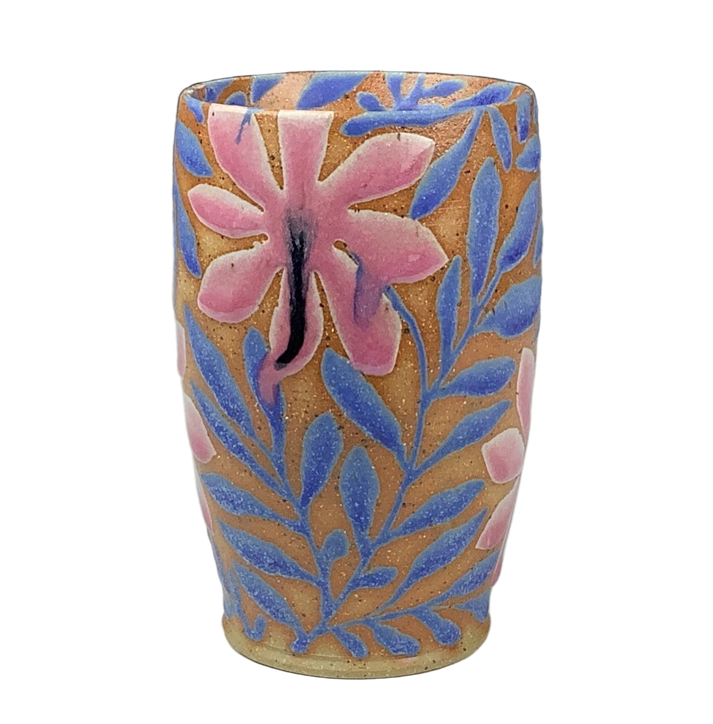 Ruth Easterbrook - Blue & Pink Tall Tumbler #18