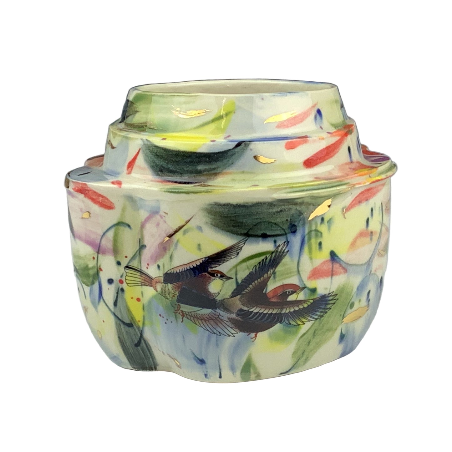 Renqian Yang - Vase w/ two birds #13