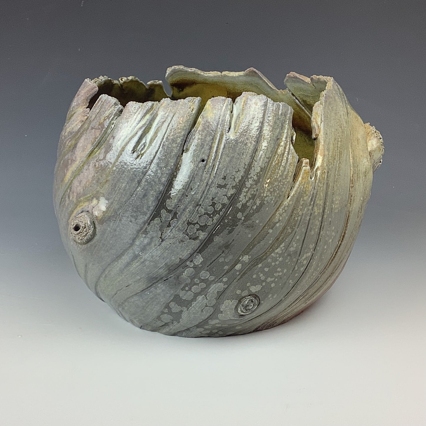 Karen Smith - Wood-fired, Wood-texture Vessel #46