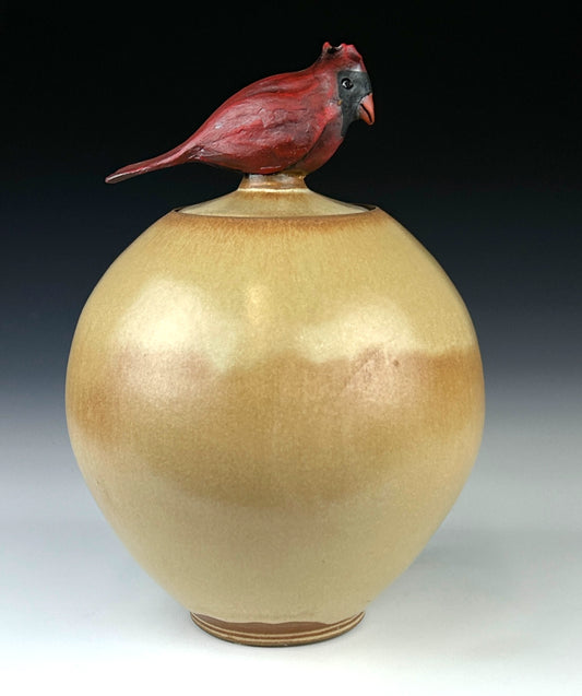 Peter Valenti -Jar with Bird lid #10