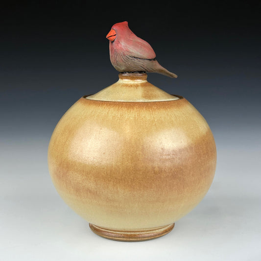 Peter Valenti -Jar with Bird lid #11