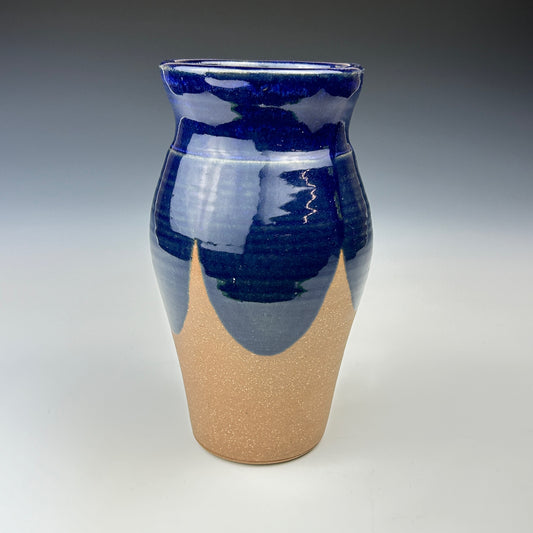 Olivia Melinski -  Blue Scalloped Vase #1