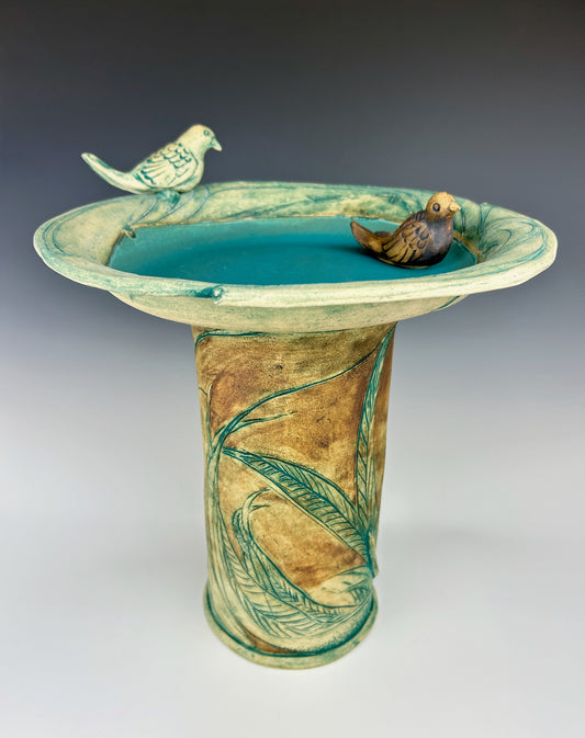 Christina Parker - Birdbath w/ torquoise bowl #2
