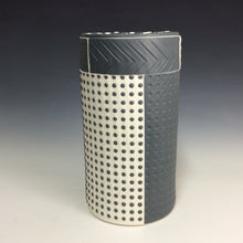 Load image into Gallery viewer, Kelly Justice Dark Grey and White Jar #202
