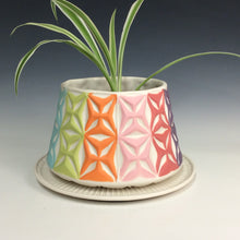 Load image into Gallery viewer, Kelly Justice Large Planter Set - Rainbow Thin Stripes #208
