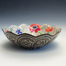 Load image into Gallery viewer, Colleen McCall-Scallop Red &amp; Blue Bowl #9
