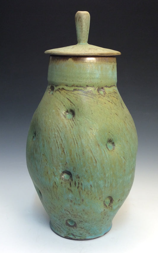 Peter Valenti Salt Fired Covered Vessel #4